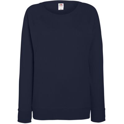 Fruit OF The Loom Dames Getailleerd lichtgewicht raglan sweatshirt (240 GSM) (Donker Marine) XS Fruit OF The Loom Dames Getailleerd lichtgewicht raglan sweatshirt (240 GSM) (Donker Marine) XS