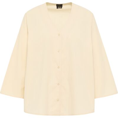 Dreimaster Blouse shirt Dames lichtbeige XS Dreimaster Blouse shirt Dames lichtbeige XS