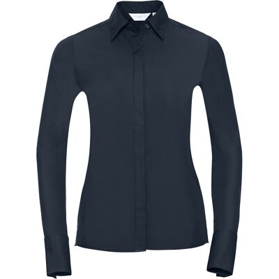 Russell Athletic Russell Collection Dames/Dames Ultimate Stretch Formeel Shirt Met Lange Mouwen (Heldere marine) 2XL Russell Athletic Russell Collection Dames/Dames Ultimate Stretch Formeel Shirt Met Lange Mouwen (Heldere marine) 2XL