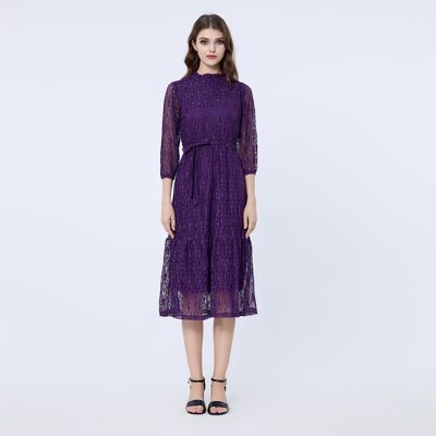 Smart & Joy Fit-and-flare kanten jurk S Smart & Joy Fit-and-flare kanten jurk S