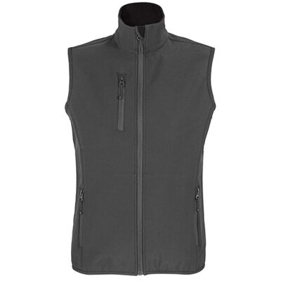 SOLS Dames/Dames Falcon Bodywarmer Softshell met rits (Houtskool Grijs Effen) S SOLS Dames/Dames Falcon Bodywarmer Softshell met rits (Houtskool Grijs Effen) S