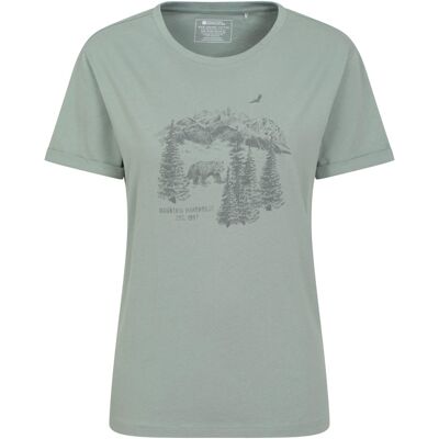 Mountain Warehouse Dames/Dames Forest Bear Organic Loose Fit T-shirt (Kaki Groen) 42 Mountain Warehouse Dames/Dames Forest Bear Organic Loose Fit T-shirt (Kaki Groen) 42