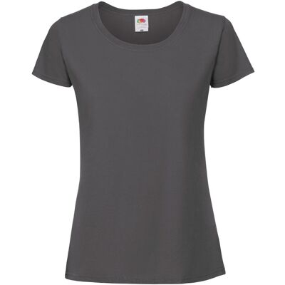 Fruit Of The Loom Vrouwen / Dames Ringgesponnen Premium T-Shirt (Pencil Grijs) XS Fruit Of The Loom Vrouwen / Dames Ringgesponnen Premium T-Shirt (Pencil Grijs) XS