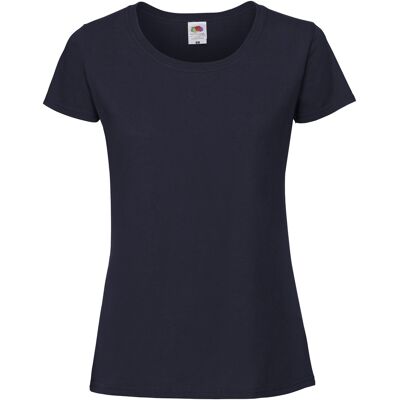 Fruit Of The Loom Vrouwen / Dames Fit Ringgesponnen Premium Tshirt (Donker Marine) S Fruit Of The Loom Vrouwen / Dames Fit Ringgesponnen Premium Tshirt (Donker Marine) S
