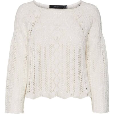 VERO MODA trui VMGINGER met biologisch katoen crème 38 VERO MODA trui VMGINGER met biologisch katoen crème 38