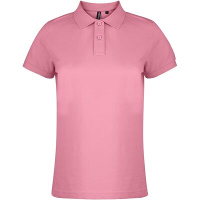 Asquith & Fox Dames/dames Poloshirt met korte mouwen en effen mouwen (Roze Anjer) S Asquith & Fox Dames/dames Poloshirt met korte mouwen en effen mouwen (Roze Anjer) S