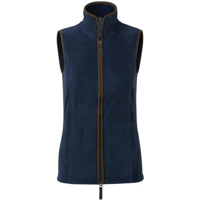Premier Dames Artisan Fleece Gilet (Marineblauw/Bruin) L Premier Dames Artisan Fleece Gilet (Marineblauw/Bruin) L