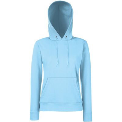 Fruit Of The Loom Vrouwen Dames Fit Sweatshirt Met Capuchon / Hoodie (Hemel Blauw) XS Fruit Of The Loom Vrouwen Dames Fit Sweatshirt Met Capuchon / Hoodie (Hemel Blauw) XS