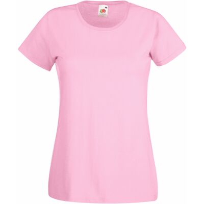 Fruit of the Loom Dames/vrouwen Lady-Fit Valueweight Short Sleeve T-Shirt (Pak van 5) (Lichtroze) XS Fruit of the Loom Dames/vrouwen Lady-Fit Valueweight Short Sleeve T-Shirt (Pak van 5) (Lichtroze) XS