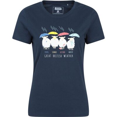 Mountain Warehouse Dames/Dames Groot Brits Weer T-Shirt (Marine) 40 Mountain Warehouse Dames/Dames Groot Brits Weer T-Shirt (Marine) 40