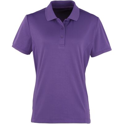 Premier Coolchecker Paarse Polo T-Shirt Dames Premier Coolchecker Paarse Polo T-Shirt Dames