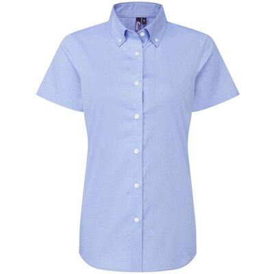 Premier Dames/Dames Supreme Oxford Formeel Overhemd Met Korte Mouwen (Oxford Blauw) XS Premier Dames/Dames Supreme Oxford Formeel Overhemd Met Korte Mouwen (Oxford Blauw) XS