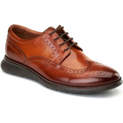 Base London Flight 25 Leren Herenbrandschoenen In Verbrande Tan Kleur 43 Base London Flight 25 Leren Herenbrandschoenen In Verbrande Tan Kleur 43