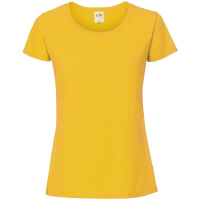 Fruit Of The Loom Vrouwen / Dames Fit Ringgesponnen Premium Tshirt (Zonnebloem) XS Fruit Of The Loom Vrouwen / Dames Fit Ringgesponnen Premium Tshirt (Zonnebloem) XS