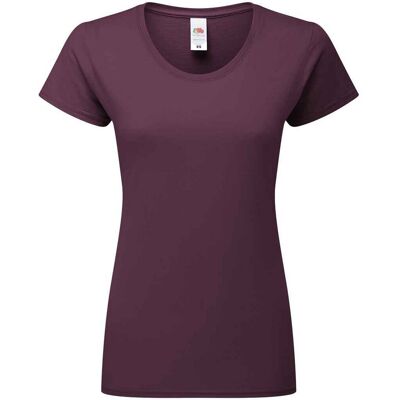 Fruit Of The Loom Vrouwen / Dames Fit Ringgesponnen Premium Tshirt (Donkere Pruim) L Fruit Of The Loom Vrouwen / Dames Fit Ringgesponnen Premium Tshirt (Donkere Pruim) L