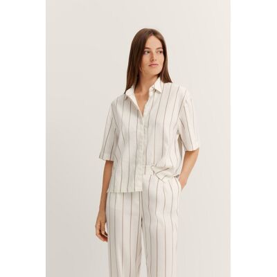 Bugatti Damen Gestreepte blouse van linnenmix 48 Bugatti Damen Gestreepte blouse van linnenmix 48