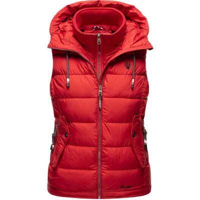 Marikoo dames gewatteerd vest – Taisaa, licht met capuchon & snackvak XS Marikoo dames gewatteerd vest – Taisaa, licht met capuchon & snackvak XS