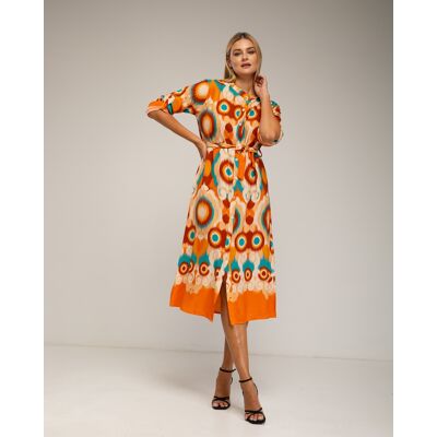 Tantra Midi shirtjurk met etnische print S Tantra Midi shirtjurk met etnische print S