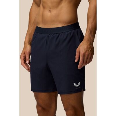 Castore Merke Lastiek Short Polyester Heren Blauwe Sportshorts S Castore Merke Lastiek Short Polyester Heren Blauwe Sportshorts S