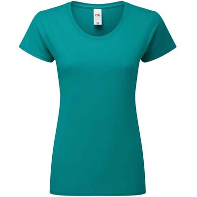 Fruit Of The Loom Vrouwen / Dames Fit Ringgesponnen Premium Tshirt (Ocean Teal) 2XL Fruit Of The Loom Vrouwen / Dames Fit Ringgesponnen Premium Tshirt (Ocean Teal) 2XL