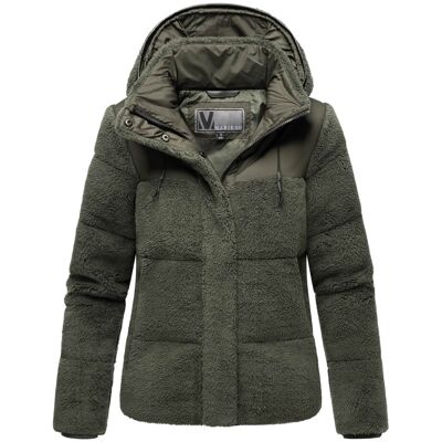 Marikoo dames teddy puffer jas met capuchon – model Kaguraa XS Marikoo dames teddy puffer jas met capuchon – model Kaguraa XS