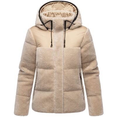 Marikoo dames teddy puffer jas met capuchon – model Kaguraa XS Marikoo dames teddy puffer jas met capuchon – model Kaguraa XS