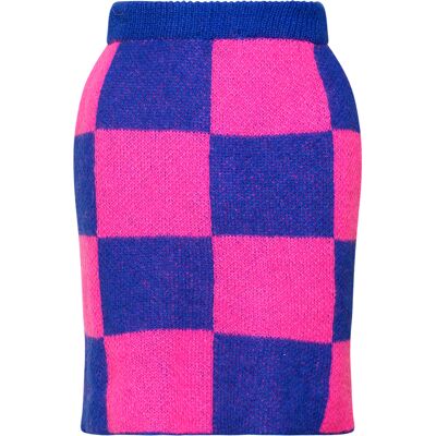 Noella Kiana gebreide rok in roze/blauw M/L Noella Kiana gebreide rok in roze/blauw M/L