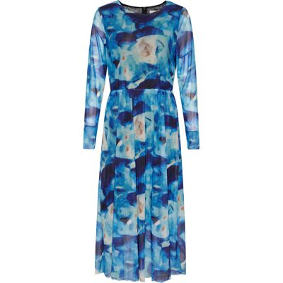 Noella Polly lg. Jurk in blauwe mix M Noella Polly lg. Jurk in blauwe mix M