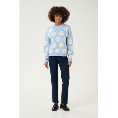 Culture - Pullover cuCharla - Blauw - Lange Mouwen - Gebreide Trui Culture - Pullover cuCharla - Blauw - Lange Mouwen - Gebreide Trui