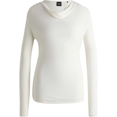 Boss Dames/Dames Eseyana Stretch T-shirt met lange mouwen (Wit) 2XL Boss Dames/Dames Eseyana Stretch T-shirt met lange mouwen (Wit) 2XL