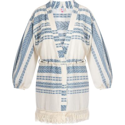 IZIA Kimono Dames blauw S IZIA Kimono Dames blauw S