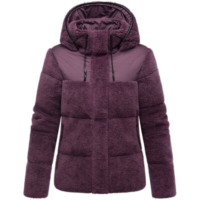 Marikoo dames teddy puffer jas met capuchon – model Kaguraa XS Marikoo dames teddy puffer jas met capuchon – model Kaguraa XS
