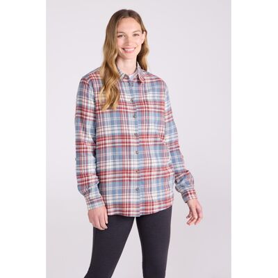 Mountain Warehouse Dames/Dames Balsem Geborsteld Flanellen Longline Shirt (Lichtblauw) 38 Mountain Warehouse Dames/Dames Balsem Geborsteld Flanellen Longline Shirt (Lichtblauw) 38