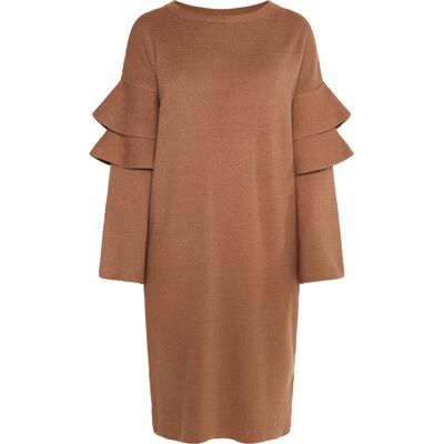 usha Gebreide jurk Dames Kameel XS/S usha Gebreide jurk Dames Kameel XS/S