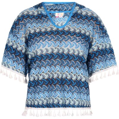 IZIA Hoodie Dames Blauw Veelkleurig M IZIA Hoodie Dames Blauw Veelkleurig M