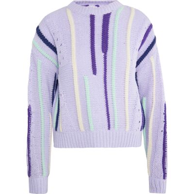 IZIA Jumper Dames Lichtpaars veelkleurig XS/S IZIA Jumper Dames Lichtpaars veelkleurig XS/S