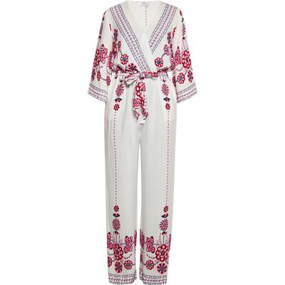 usha Jumpsuit Dames Wit Veelkleurig L usha Jumpsuit Dames Wit Veelkleurig L