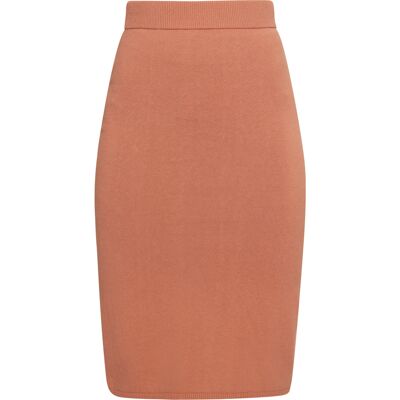 usha Gebreide midi-rok Dames beige roze M usha Gebreide midi-rok Dames beige roze M