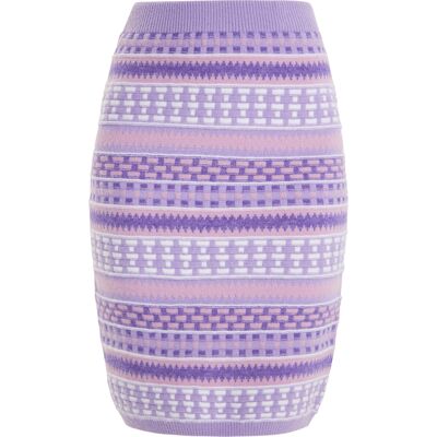 IZIA gebreide rok Dames Lila veelkleurig M/L IZIA gebreide rok Dames Lila veelkleurig M/L