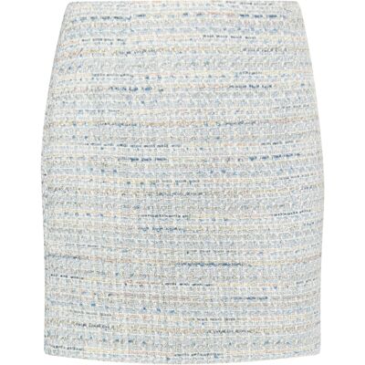 Faina Minirok van bouclé Dames Lichtblauw Veelkleurig M Faina Minirok van bouclé Dames Lichtblauw Veelkleurig M