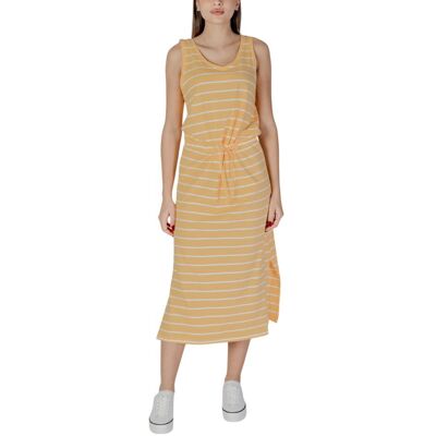 b.Young Gestreepte Midi-jurk met Bindkoord Taille S b.Young Gestreepte Midi-jurk met Bindkoord Taille S