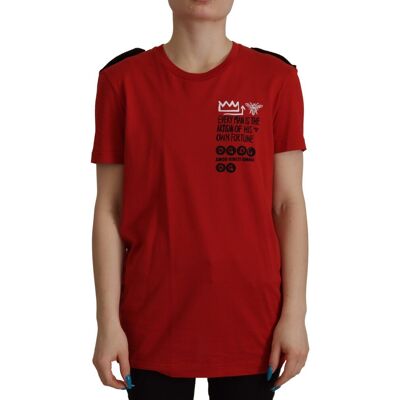 Dolce & Gabbana Dolce Gabbana Tsh7845 Rode Graphic Tee 32 Dolce & Gabbana Dolce Gabbana Tsh7845 Rode Graphic Tee 32