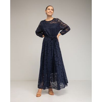 Tantra Lange kanten jurk met elastische tailleband S Tantra Lange kanten jurk met elastische tailleband S