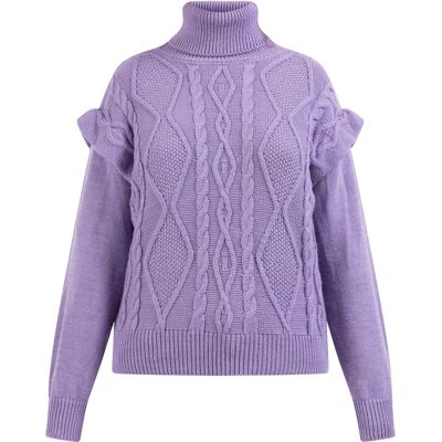 Mymo Gebreide trui Blonda Dames lichtpaars M/L Mymo Gebreide trui Blonda Dames lichtpaars M/L