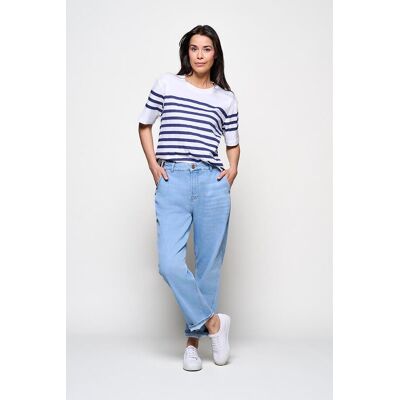 Mart Visser Caroline Tensen Elba Streep T-Shirt Wit / Navy XS Mart Visser Caroline Tensen Elba Streep T-Shirt Wit / Navy XS