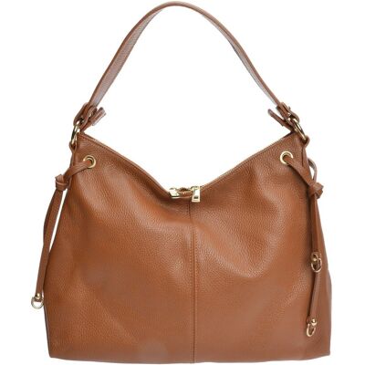 Isabella Rhea Brown Rundleer Tas One Size Isabella Rhea Brown Rundleer Tas One Size