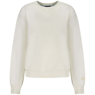 North Sails Bianco Katoenen Dames Sweater XS North Sails Bianco Katoenen Dames Sweater XS