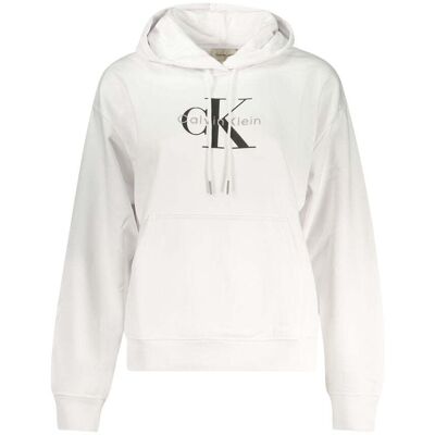 Calvin Klein Bianco Katoenen Dames Sweatshirt XS Calvin Klein Bianco Katoenen Dames Sweatshirt XS
