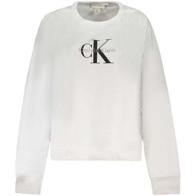 Calvin Klein Witte Katoenen Dames Sweatshirt XL Calvin Klein Witte Katoenen Dames Sweatshirt XL