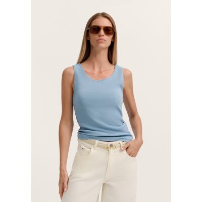 Bugatti Damen T-shirt van geribbelde jersey van viscose-mix L Bugatti Damen T-shirt van geribbelde jersey van viscose-mix L